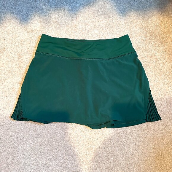 Lululemon Play Off The Pleats Mid-Rise Skirt Everglade Green Size 2 (Regular) - Picture 2 of 6